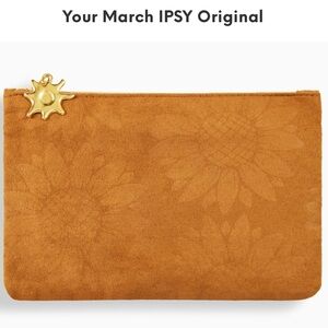 March 2026 ipsy Sunflower Embossed Tan Glam Bag